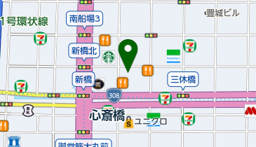 ヴィラフォンテーヌ大阪心斎橋(2019年2月26日より全館禁煙)の地図画像