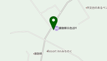 裏磐梯五色沼ホテルの地図画像