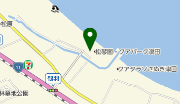 じゃこ丸パーク津田(国民宿舎松琴閣クアパーク津田)の地図画像