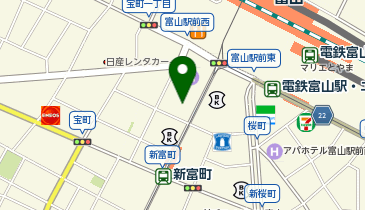 ローソン 富山新富町店の地図画像