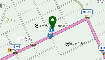 ローソン 網走北6条店の地図画像