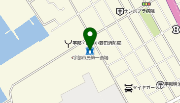 ローソン 宇部港町店の地図画像