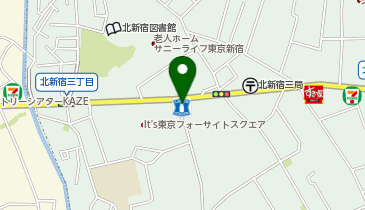 ローソン 北新宿一丁目店の地図画像