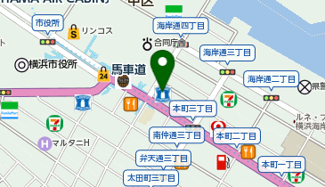 ローソン 横浜本町四丁目店の地図画像