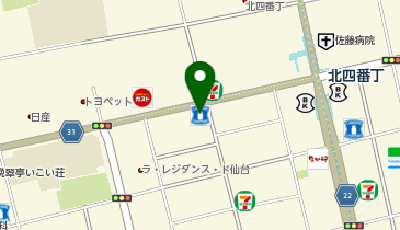 ローソン 仙台北鍛冶町店の地図画像
