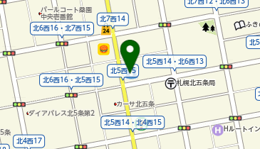 ローソン 札幌北6条西十四丁目店の地図画像