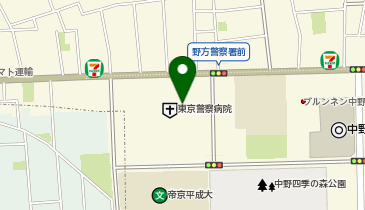 ナチュラルローソン NL東京警察病院店の地図画像