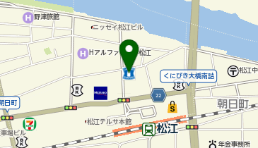 ローソン 松江御手船場町店の地図画像
