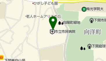 ローソン 下関市立市民病院店の地図画像