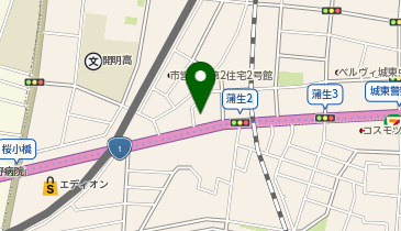 ローソン 城東蒲生二丁目店の地図画像