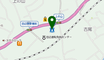 ローソン 田辺上の山店の地図画像