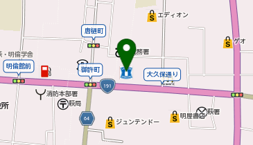 ローソン 萩市役所前通店の地図画像