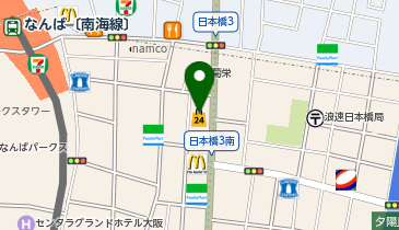 ローソンストア100 LS浪速日本橋店の地図画像