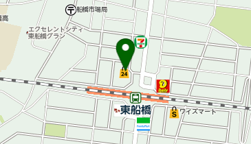 ローソンストア100 LS東船橋駅北口店の地図画像