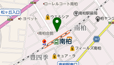 ローソンストア100 LS南柏一丁目店の地図画像