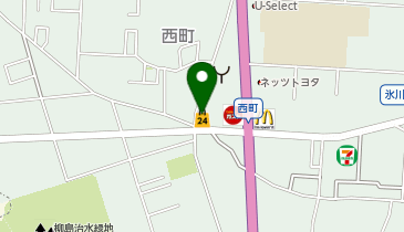 ローソンストア100 LS草加西町店の地図画像