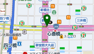 ローソンサテライト OSL心斎橋駅北2号店の地図画像