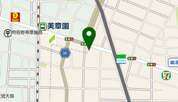 ローソン 北田辺二丁目店の地図画像