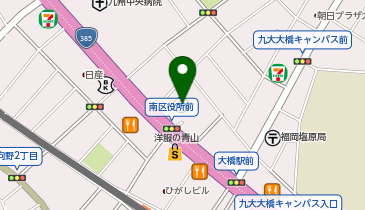ローソン コピーサービス福岡市南区役所店の地図画像