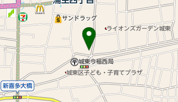 ローソンストア100 LS城東今福西店の地図画像