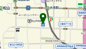 ローソン 松山市民病院前店の地図画像