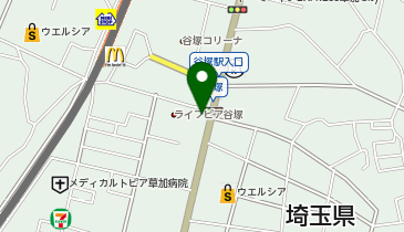 ローソン 草加谷塚一丁目店の地図画像