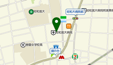 ナチュラルローソン NL昭和医科大病院中央棟店の地図画像