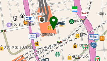 ローソン HB阪急梅田3階東店の地図画像