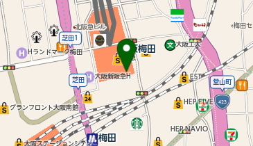 ローソン HB阪急梅田3階中央店の地図画像