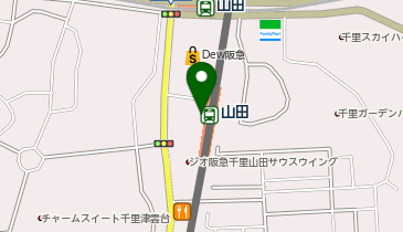 ローソン HA阪急山田店の地図画像