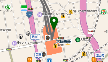 ローソン HA阪急梅田茶屋町口店の地図画像