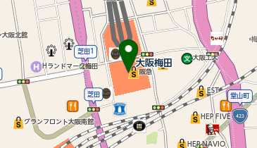 ローソン HA阪急梅田3階店の地図画像