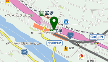 ローソン HA阪急宝塚店の地図画像