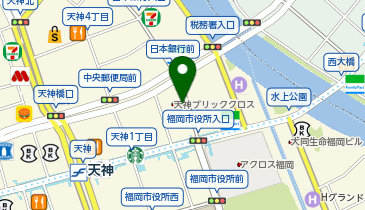ローソンサテライト 天神ブリッククロス店の地図画像