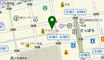 ローソン 札幌アスティ45地下1階店の地図画像