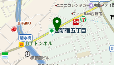 ファミリーマート サンズ西新宿店の地図画像