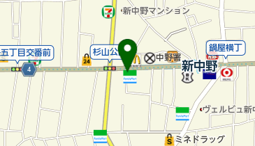 ファミリーマート 新中野駅前店の地図画像