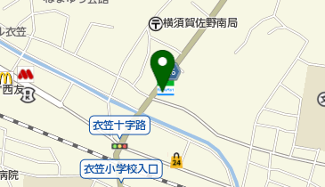 ファミリーマート 横須賀衣笠店の地図画像