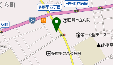 ファミリーマート 日野市立病院前店の地図画像