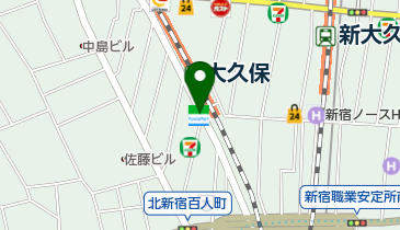 ファミリーマート 大久保駅南口店の地図画像