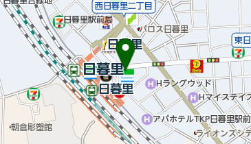 ファミリーマート 薬ヒグチ日暮里店の地図画像