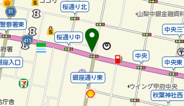 ファミリーマート 甲府中央二丁目店の地図画像