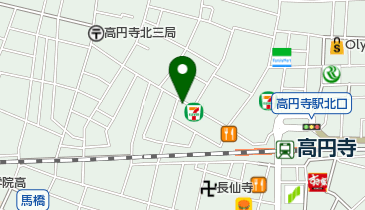 ファミリーマート 高円寺駅西店の地図画像