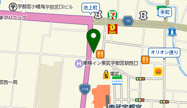 ファミリーマート 宇都宮江野町店の地図画像