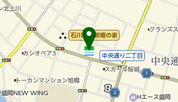 ファミリーマート 盛岡中央通三丁目店の地図画像