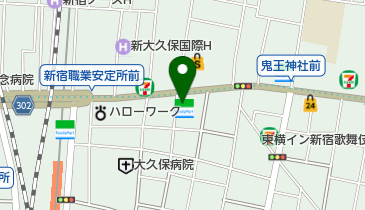 ファミリーマート 歌舞伎町北店の地図画像