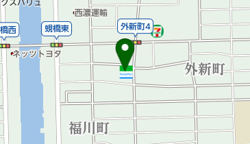 ファミリーマート 外新町四丁目店の地図画像