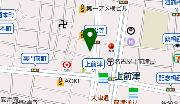 ファミリーマート 上前津店の地図画像
