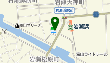 ファミリーマート 富山岩瀬浜店の地図画像