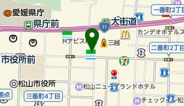 ファミリーマート 松山二番町三丁目店の地図画像